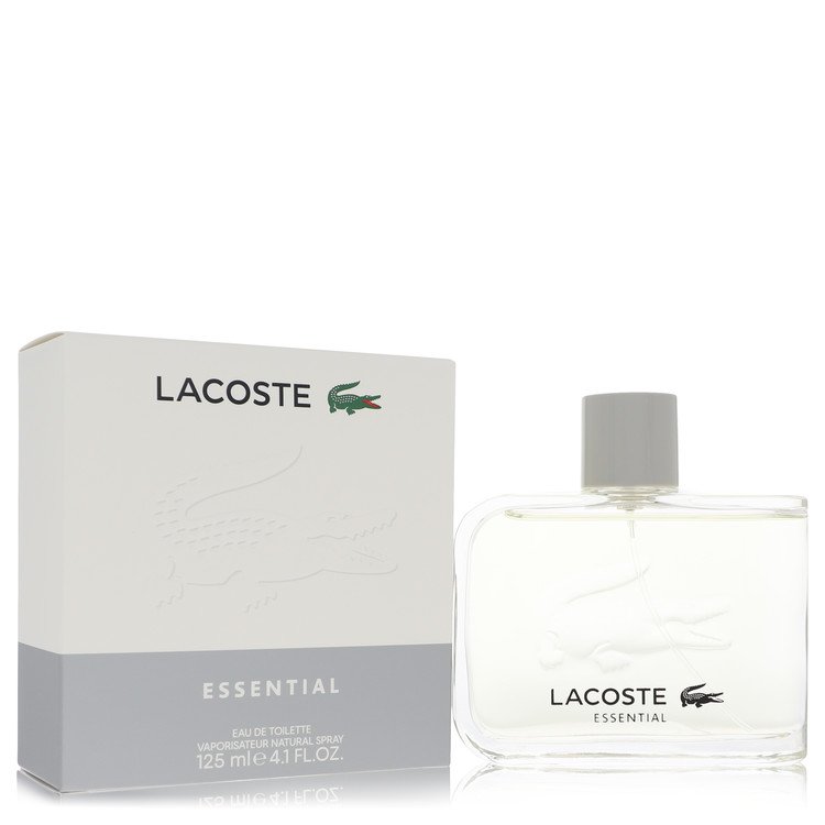 lacoste esential perfume for men on white background