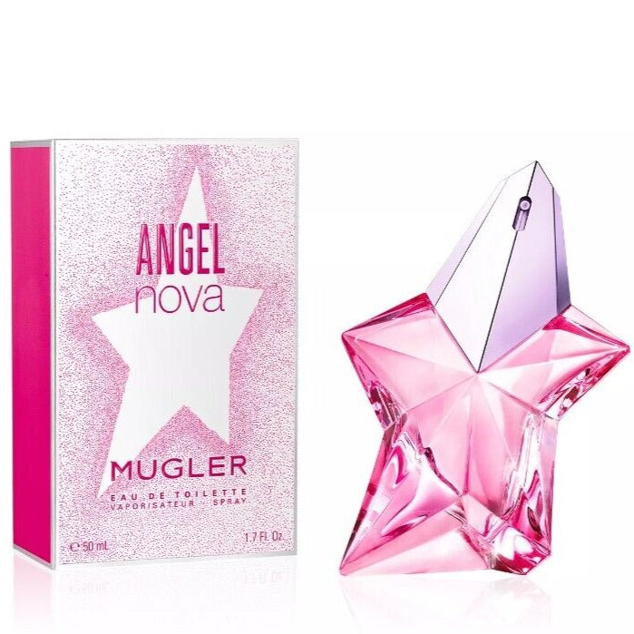 Mugler Angel Nova perfume bottle and packaging on a white background