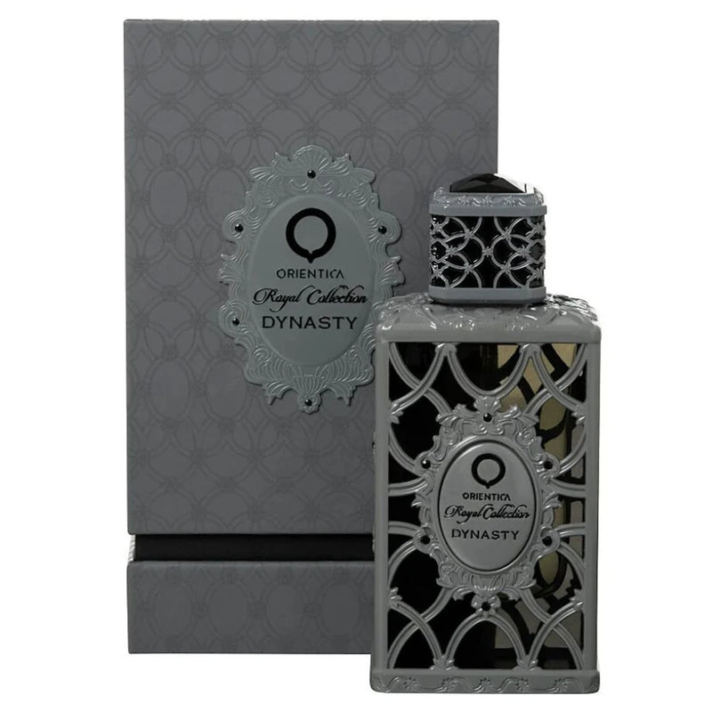 Orientica Royal Collection Dynasty diffuser and packaging on a white background