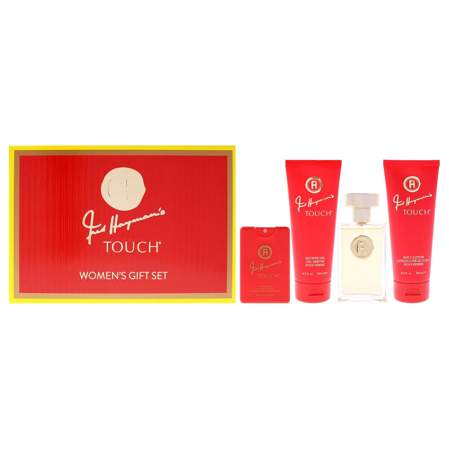 Touch by Fred Hayman for Women - 4 Pc Gift Set 3.4oz EDT Spray
