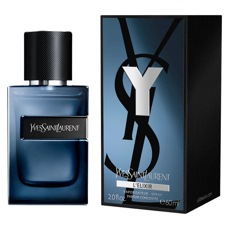 Yves Saint Laurent perfume bottle and packaging on a white background