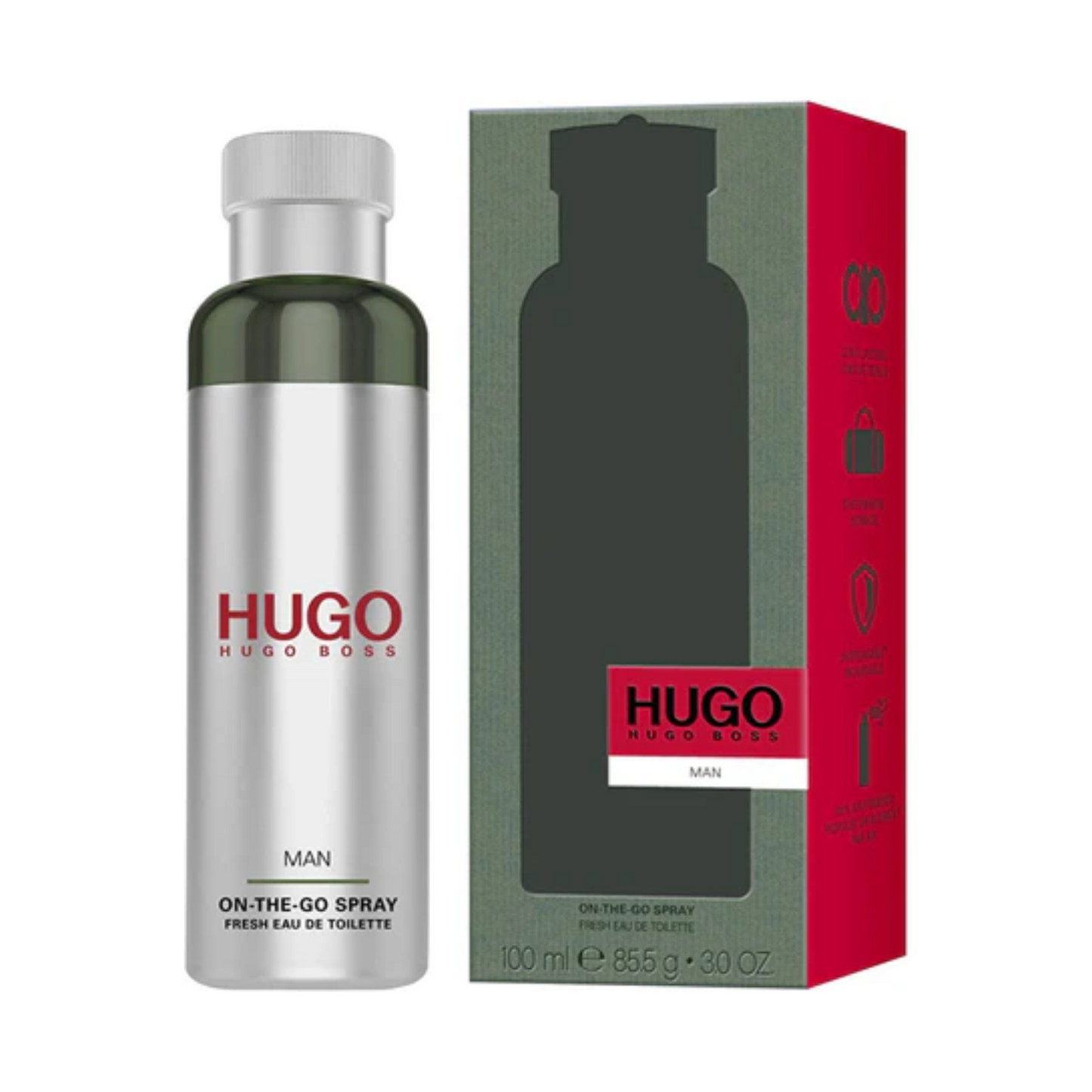 Hugo Man 3 oz Fresh Eau de Toilette On the Go Spray - D&R Perfumes