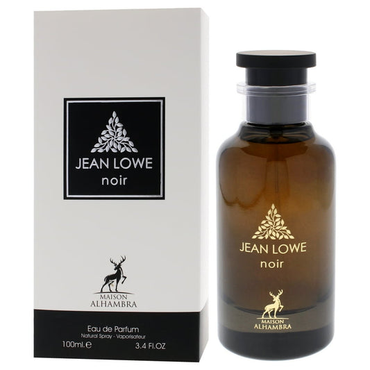 Jean Lowe Noir perfume bottle and packaging on a white background