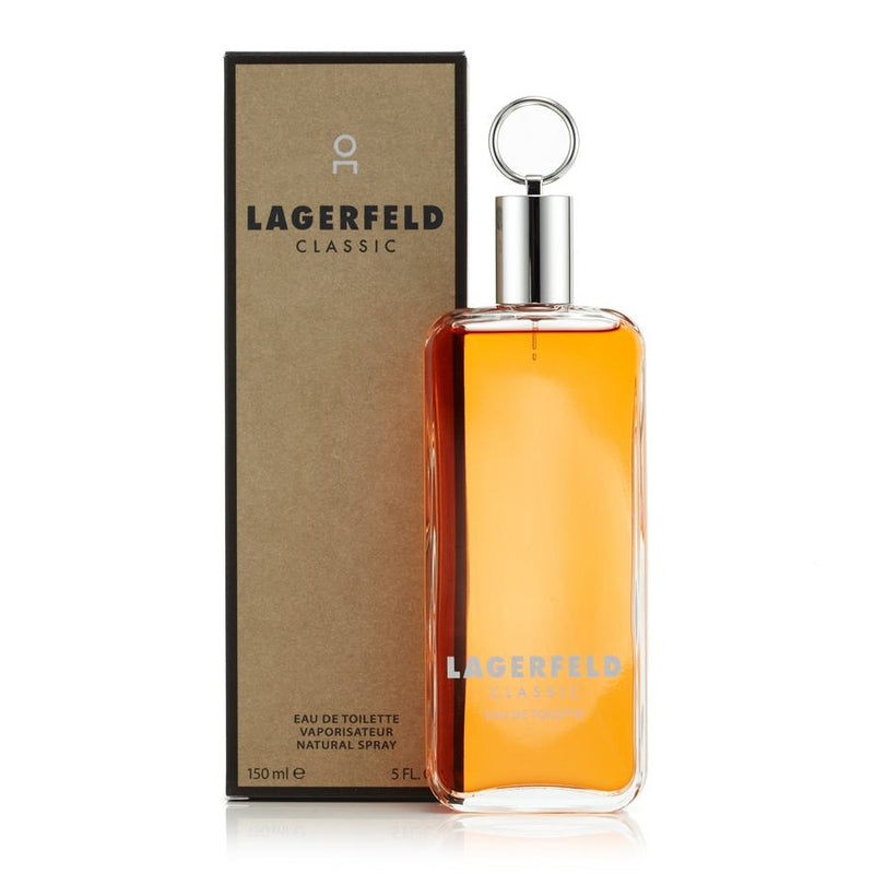 Lagerfeld perfume bottle and packaging on a white background