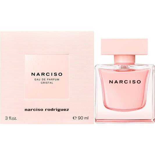 Narciso Rodriguez perfume bottle and packaging on a white background