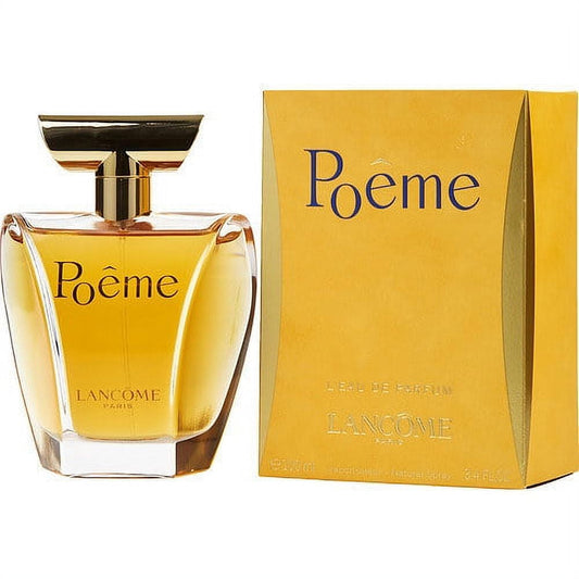 Lancome Poème perfume bottle and packaging on a white background