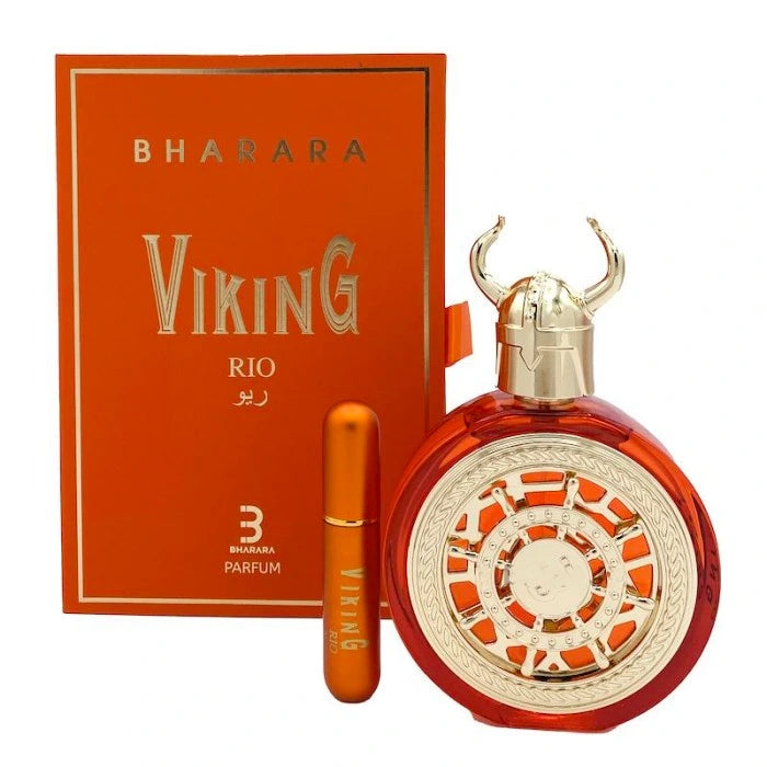 Bharara Viking Rio perfume bottle and packaging on a white background