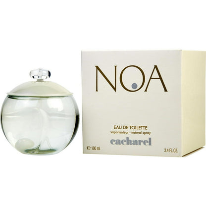 Cacharel Noa Eau de Toilette bottle and packaging on a white background
