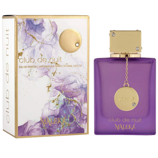 club de nuit maleka perfume bottle and packaging on a white background