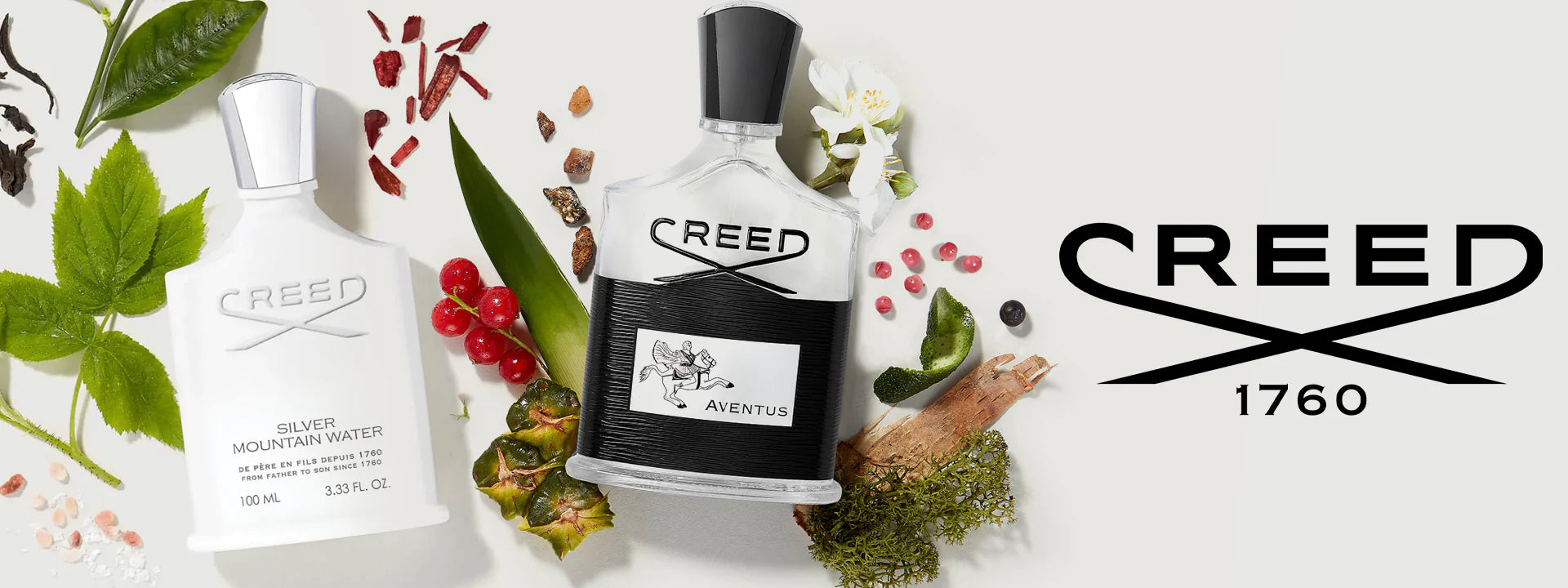 creed aventus and creed silver mountain water