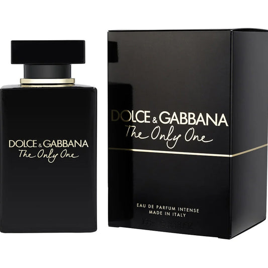 Dolce & Gabbana The Only One perfume bottle and packaging on a white background