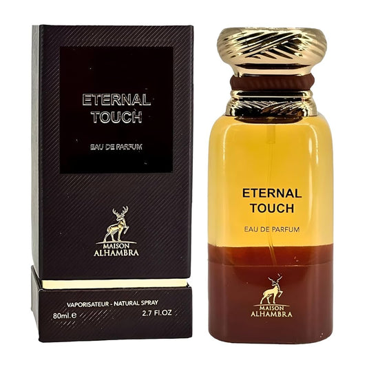 Maison Alhambra Eternal Touch Eau de Parfum bottle and packaging on a white background