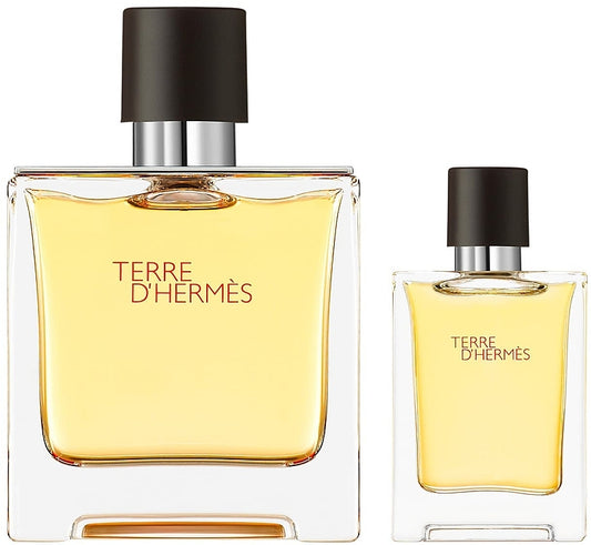 Hermes Terre d'Hermes 2pc Set (75ml Pure Parfum + 12.5ml Pure Parfum) Men