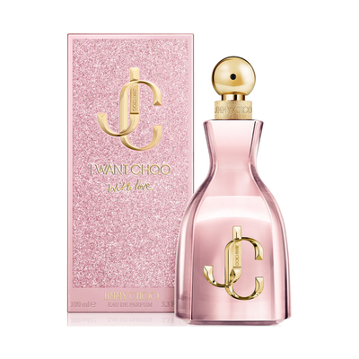 Jimmy Choo perfume bottle and packaging with pink and gold design.