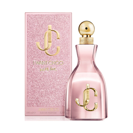 Jimmy Choo perfume bottle and packaging with pink and gold design.