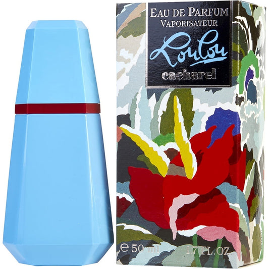 Blue perfume bottle with floral packaging and 'Chanel' branding