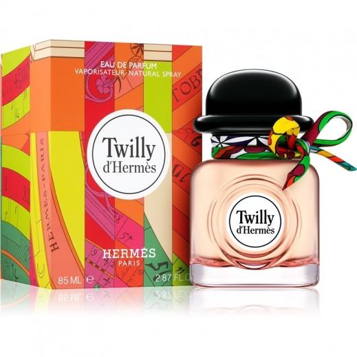Twilly d'Hermes perfume bottle and packaging on a white background